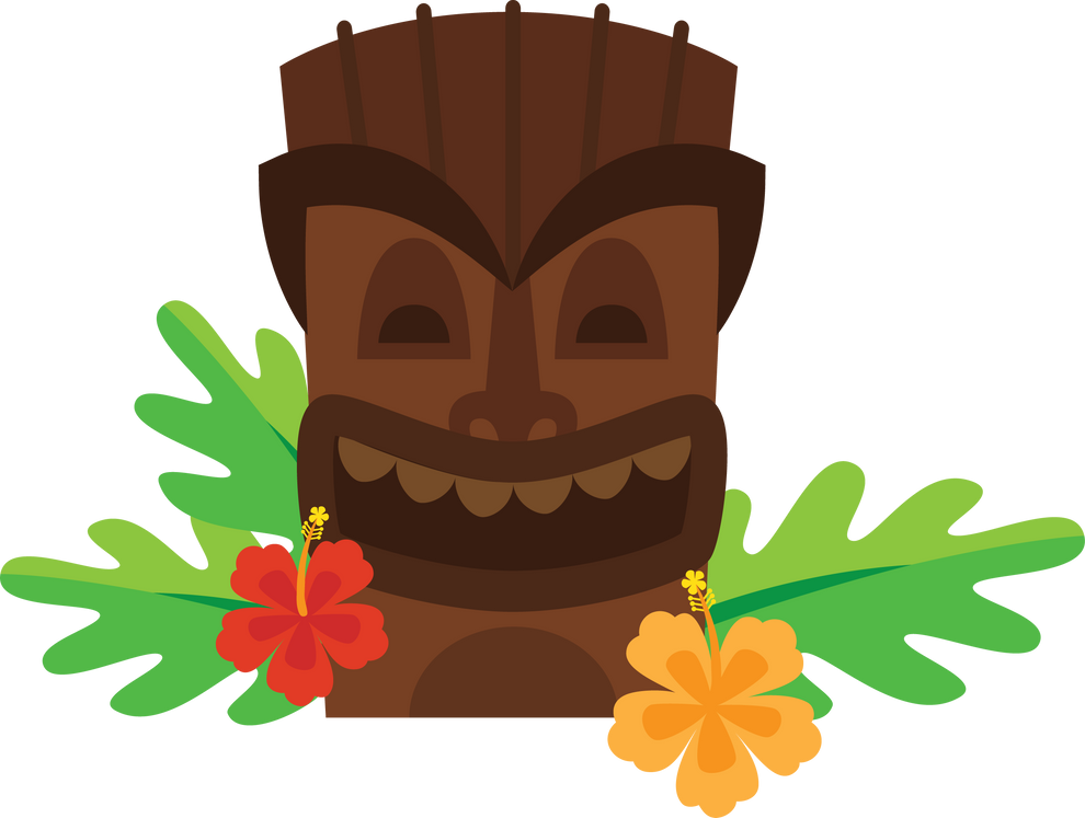 Hawaii Luau Party Clipart Vector